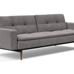 Innovation Dublexo Styletto Dark Wood Sofa Bed With Arms Modern Living