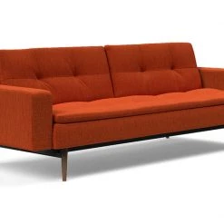 Innovation Dublexo Styletto Dark Wood Sofa Bed With Arms Modern Living