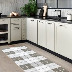 Pappelina Ed Dark Linen & Fossil Grey Runner Rug