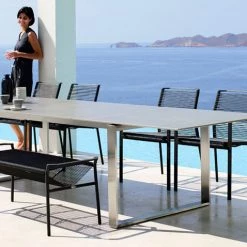 Cane-Line Edge Dining Table With Extension Leaves