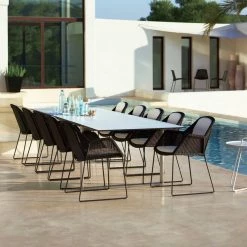 Cane-Line Edge Dining Table With Extension Leaves 14 Cane-Line Edge Dining Table With Extension Leaves