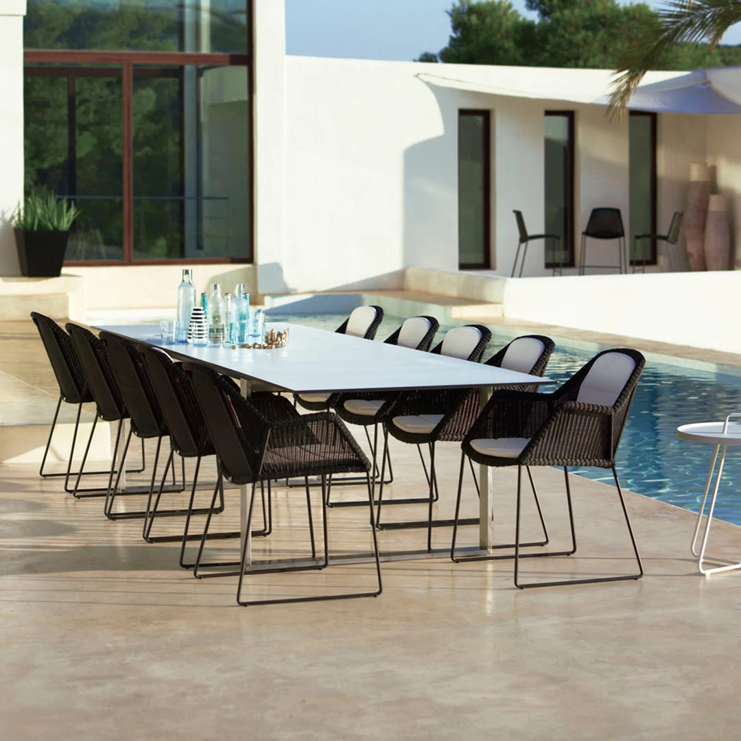 Cane-Line Edge Dining Table With Extension Leaves 5 Cane-Line Edge Dining Table With Extension Leaves