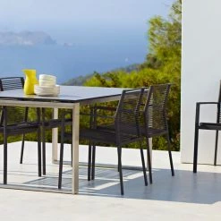 Cane-Line Edge Dining Table With Extension Leaves 17 Cane-Line Edge Dining Table With Extension Leaves