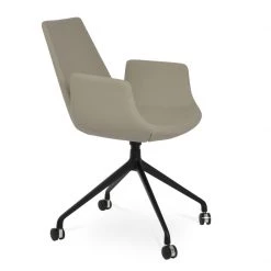 SohoConcept Eiffel Arm Spider Swivel Chair With Caster Modern Dining