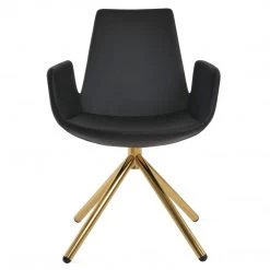 SohoConcept Modern Dining Eiffel Arm Stick Swivel Chair