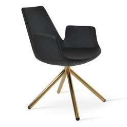 SohoConcept Modern Dining Eiffel Arm Stick Swivel Chair