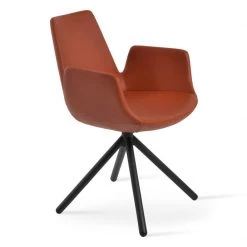 SohoConcept Modern Dining Eiffel Arm Stick Swivel Chair
