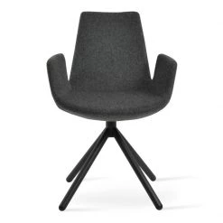 SohoConcept Modern Dining Eiffel Arm Stick Swivel Chair