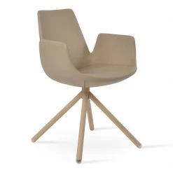 SohoConcept Modern Dining Eiffel Arm Stick Swivel Chair