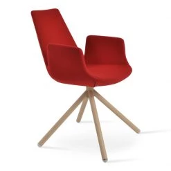 SohoConcept Modern Dining Eiffel Arm Stick Swivel Chair