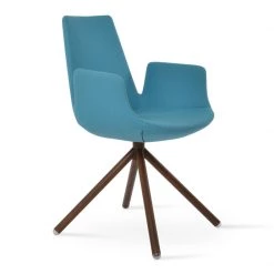 SohoConcept Modern Dining Eiffel Arm Stick Swivel Chair