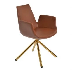 SohoConcept Modern Dining Eiffel Arm Stick Swivel Chair