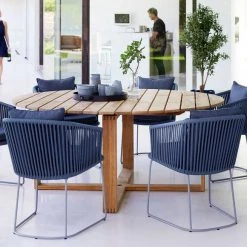 Cane-Line Endless Round Dining Table In Solid Teak/67" Diameter