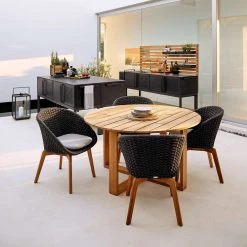 Cane-Line Endless Round Dining Table In Solid Teak/67
