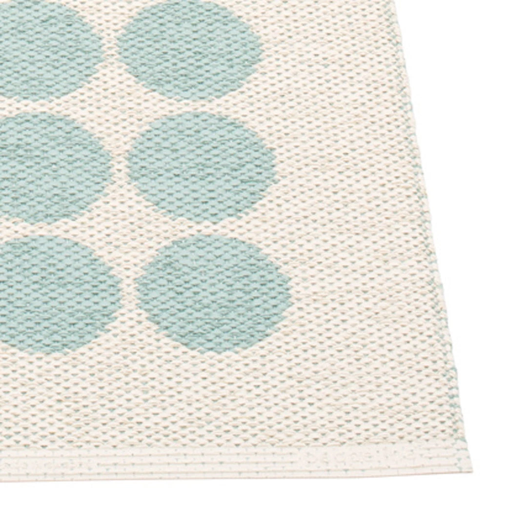 Pappelina Fia Pale Turquoise & Vanilla Runner Rug 6 Pappelina Fia Pale Turquoise & Vanilla Runner Rug