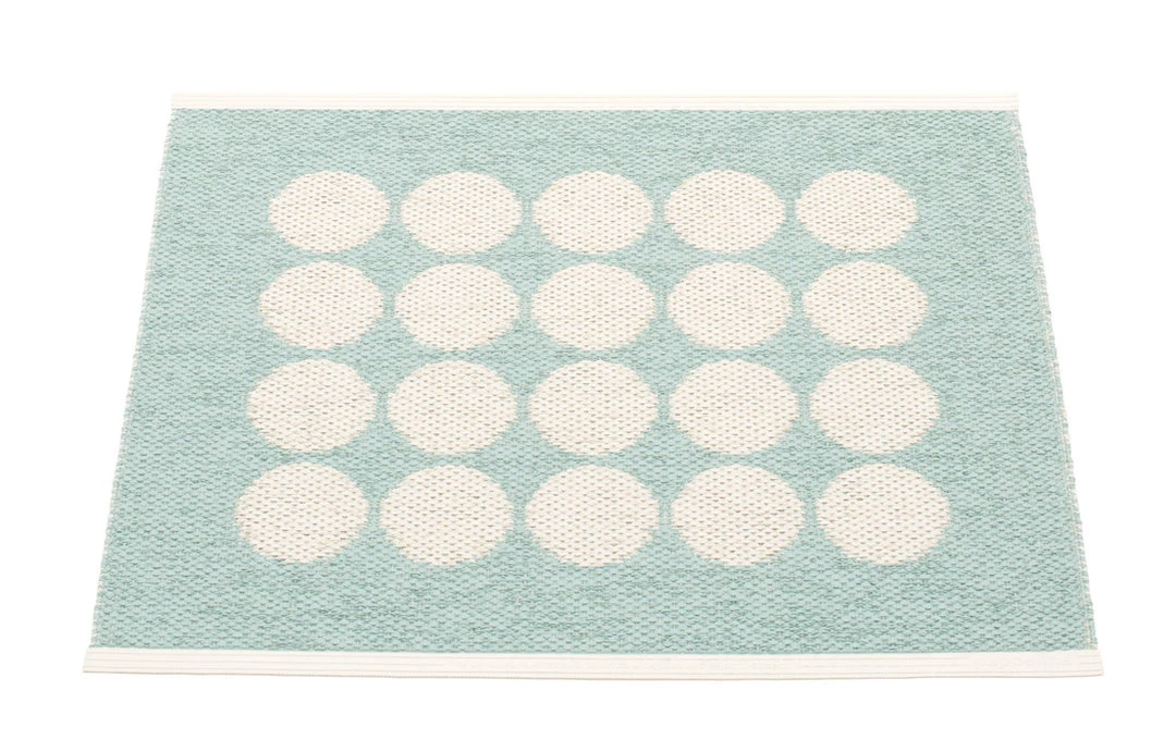 Pappelina Fia Pale Turquoise & Vanilla Runner Rug 14 Pappelina Fia Pale Turquoise & Vanilla Runner Rug