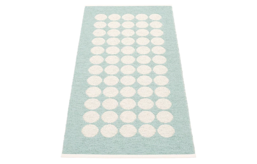 Pappelina Fia Pale Turquoise & Vanilla Runner Rug 3 Pappelina Fia Pale Turquoise & Vanilla Runner Rug