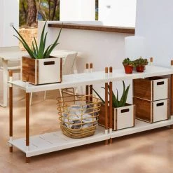 Cane-Line Frame Low Shelving System