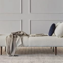 Innovation Modern Living Frode Dark Styletto Sofa Bed Upholstered Arms