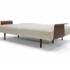 Innovation Modern Living Frode Dark Styletto Sofa Bed Walnut Arms