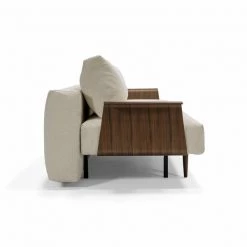 Innovation Modern Living Frode Dark Styletto Sofa Bed Walnut Arms