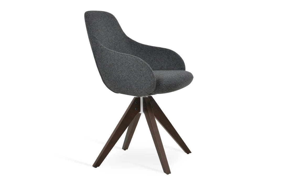 SohoConcept Modern Dining Gazel Arm Pyramid Swivel Dining Chair 9 SohoConcept Modern Dining Gazel Arm Pyramid Swivel Dining Chair