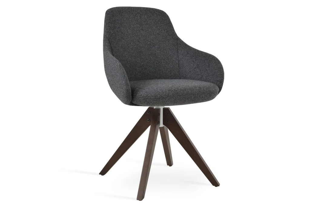 SohoConcept Modern Dining Gazel Arm Pyramid Swivel Dining Chair 7 SohoConcept Modern Dining Gazel Arm Pyramid Swivel Dining Chair