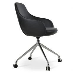 SohoConcept Gazel Arm Spider Swivel Chair With Caster Modern Office