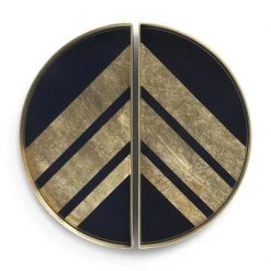 Ethnicraft Glass Valet Tray With Metal Rim (Set Of 2) 17 Ethnicraft Glass Valet Tray With Metal Rim (Set Of 2)