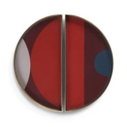 Ethnicraft Glass Valet Tray With Metal Rim (Set Of 2) 19 Ethnicraft Glass Valet Tray With Metal Rim (Set Of 2)