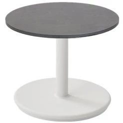 Cane-Line Go Small Round Coffee Table With Dark Grey HPL Top