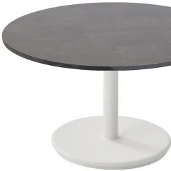 Cane-Line Go Small Round Coffee Table With Dark Grey HPL Top