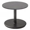 Cane-Line Go Small Round Coffee Table With Dark Grey HPL Top