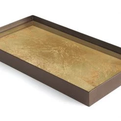 Ethnicraft Gold Leaf Glass Valet Tray