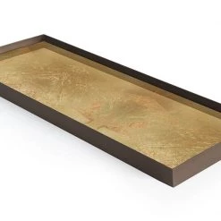 Ethnicraft Gold Leaf Glass Valet Tray