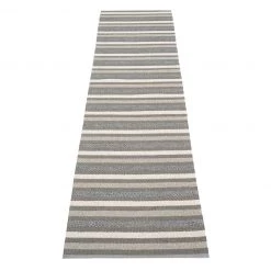 Pappelina Grace Charcoal Runner Rug