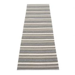 Pappelina Grace Charcoal Runner Rug