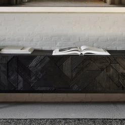 Ethnicraft Modern Dining Graphic Teak TV Cupboard