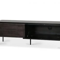 Ethnicraft Grooves Teak Varnished Black TV Cupboard Modern Dining 17 Ethnicraft Grooves Teak Varnished Black TV Cupboard Modern Dining