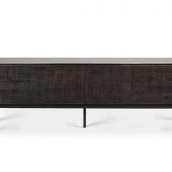 Ethnicraft Grooves Teak Varnished Black TV Cupboard Modern Dining 19 Ethnicraft Grooves Teak Varnished Black TV Cupboard Modern Dining