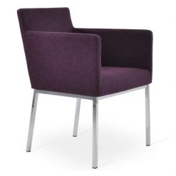 SohoConcept Modern Living Harput Chrome Arm Chair 36 SohoConcept Modern Living Harput Chrome Arm Chair