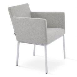 SohoConcept Modern Living Harput Chrome Arm Chair 34 SohoConcept Modern Living Harput Chrome Arm Chair