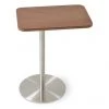 SohoConcept Harvard End Table Swivel Stainless Steel With Walnut Vaneer