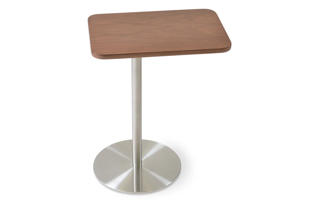 SohoConcept Harvard End Table Swivel Stainless Steel With Walnut Vaneer 3 SohoConcept Harvard End Table Swivel Stainless Steel With Walnut Vaneer