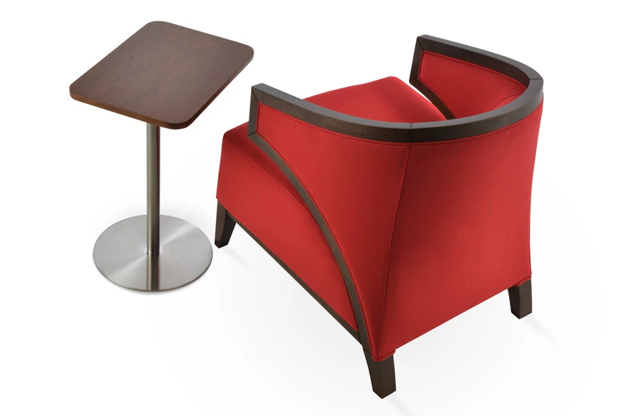 SohoConcept Harvard End Table Swivel Stainless Steel With Walnut Vaneer 7 SohoConcept Harvard End Table Swivel Stainless Steel With Walnut Vaneer