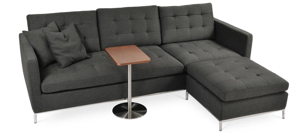 SohoConcept Harvard End Table Swivel Stainless Steel With Walnut Vaneer 4 SohoConcept Harvard End Table Swivel Stainless Steel With Walnut Vaneer