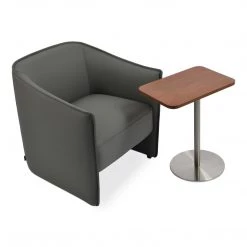 SohoConcept Harvard End Table Swivel Stainless Steel With Walnut Vaneer 10 SohoConcept Harvard End Table Swivel Stainless Steel With Walnut Vaneer