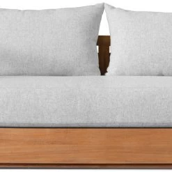 Harbour Outdoor Hayman Teak Two Seater One Arm Sectional Sofa