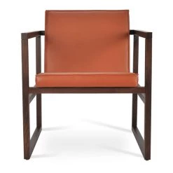 SohoConcept Modern Living Cube Wood Lounge Armchair