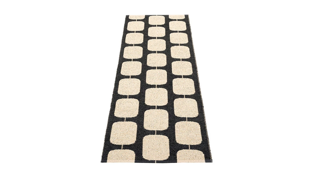 Pappelina Sten Black & Cream Runner Rug 4 Pappelina Sten Black & Cream Runner Rug